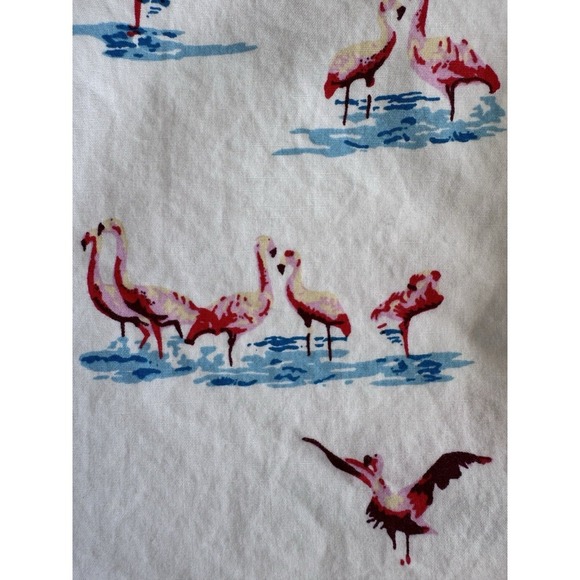 Denim & Flower Ricky Singh Flamingo Button Front Slim Fit XL Short Sleeve Shirt - Picture 6 of 10